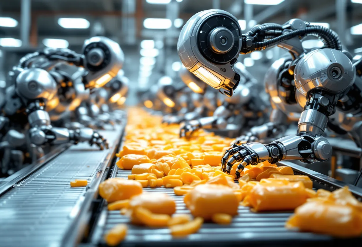 Lebensmittellinie — hygienische Anlage in Produktion