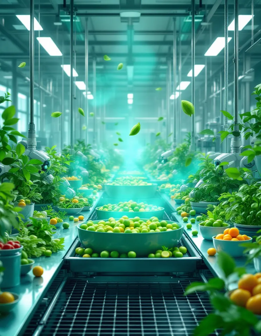 Lebensmittellinie — hygienische Anlage in Produktion